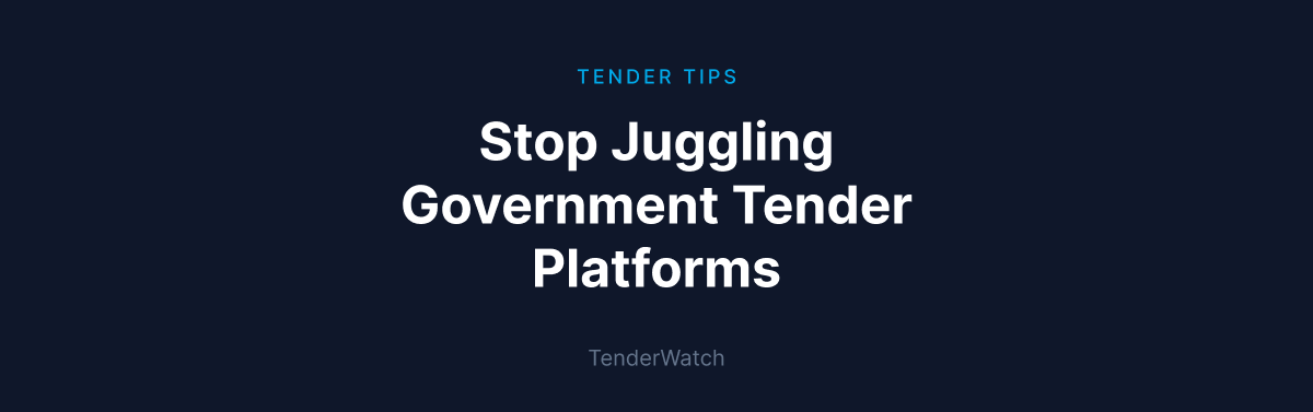 Stop Juggling Government Tender Platforms: Why SMEs Need a Single View